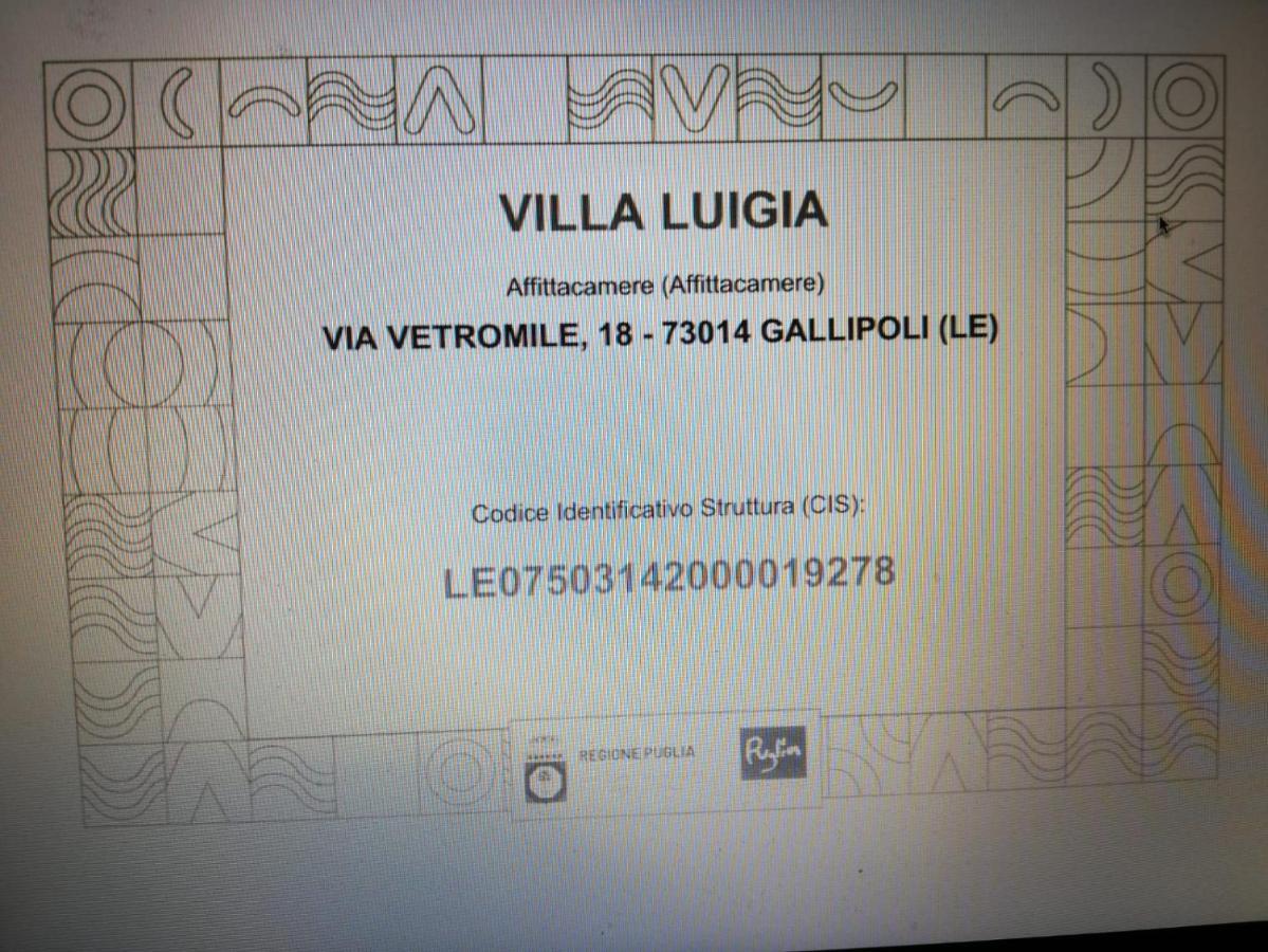 Villa Luigia Luxury Relais Галлиполи Экстерьер фото